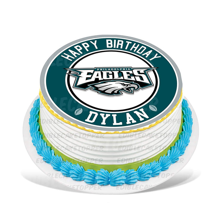 Philadelphia Eagles Edible Cake Toppers Round