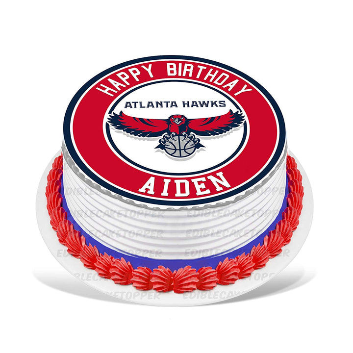 Atlanta Hawks Edible Cake Toppers Round