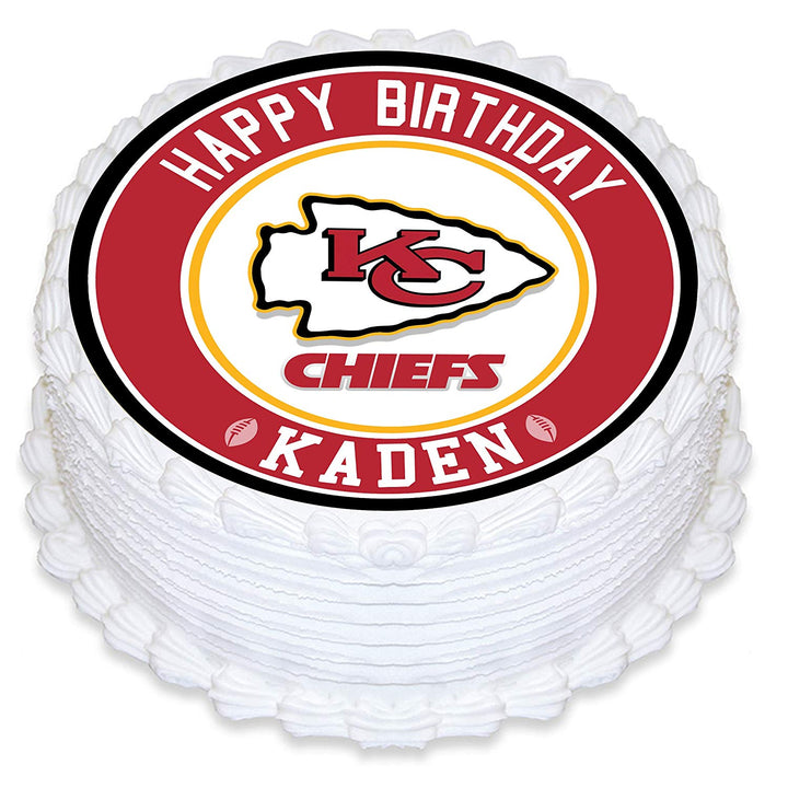 Kansas City Chiefs Edible Cake Toppers Round