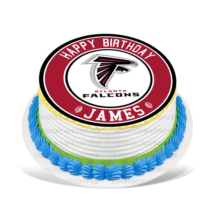 Atlanta Falcons Edible Cake Toppers Round