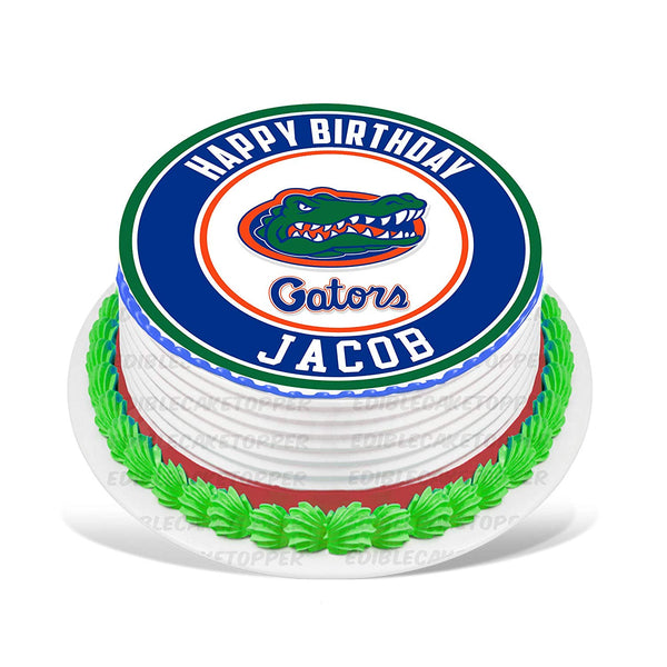 Florida Gators Edible Cake Toppers Round