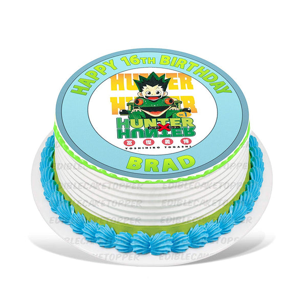 Hunter Kids Anime Fun Edible Cake Toppers Round