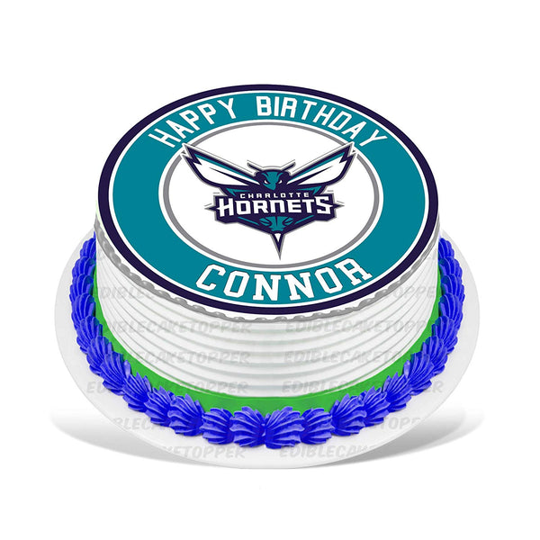 Charlotte Hornets Edible Cake Toppers Round