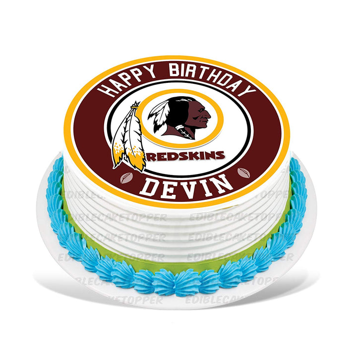 Washington Redskins Edible Cake Toppers Round