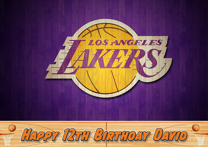 Lakers Basketball Edible Cake Toppers