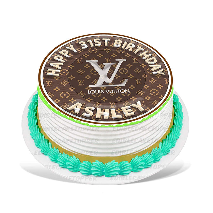 Fashion Louis Luxury Deco Edible Cake Toppers Round