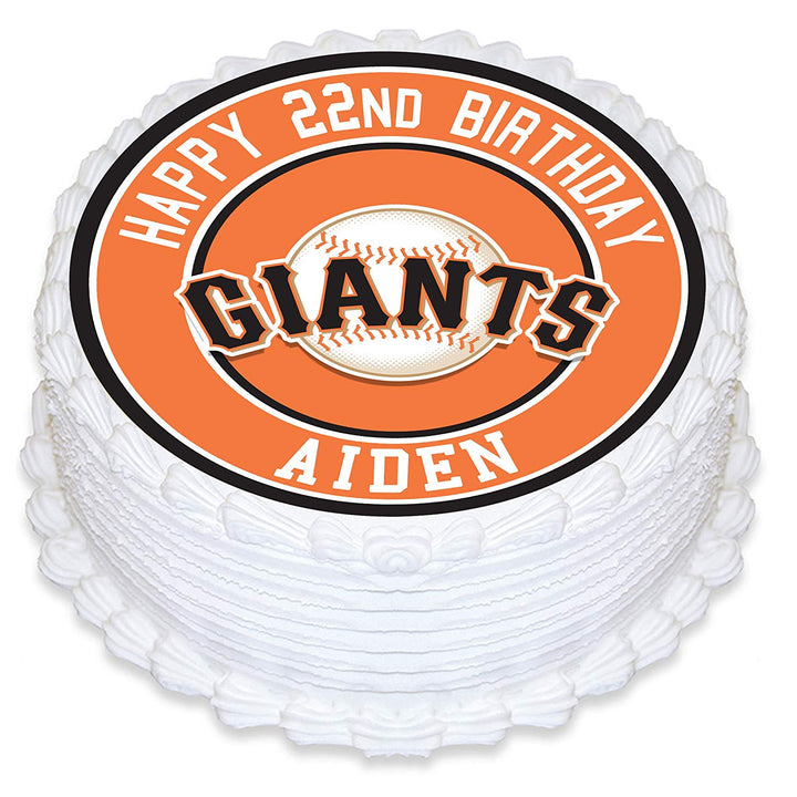 San Francisco Giants Baseball Edible Cake Toppers Round