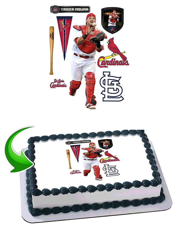 Yadier Molina Cardinals Edible Cake Toppers
