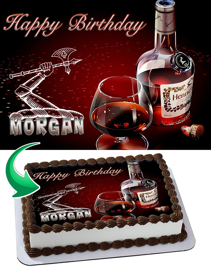 HN Cognac Lovers Deco Themed Edible Cake Toppers