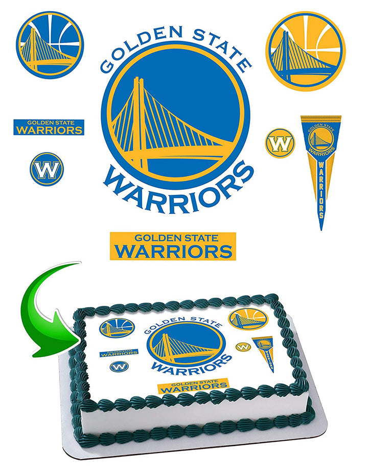 Golden State Warriors Edible Cake Toppers