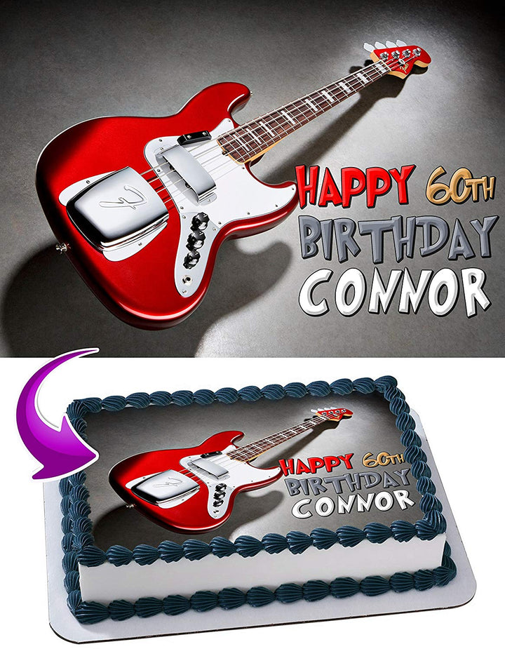Electric Guitar Edible Cake Toppers
