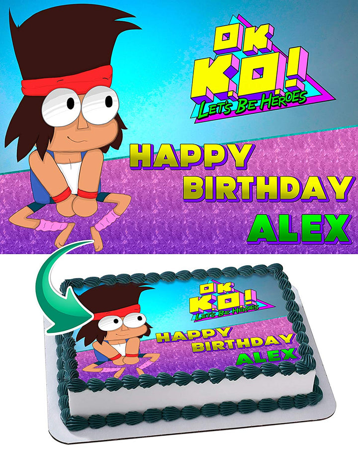 OK KO Lets Be Heroes Edible Cake Toppers