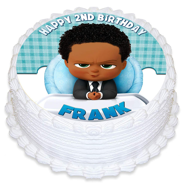 Baby Boss Kids Fun  Edible Cake Toppers Round