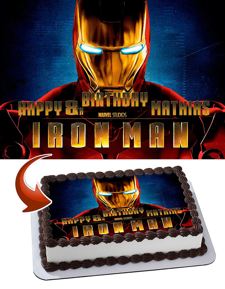 Iron Man Edible Cake Toppers