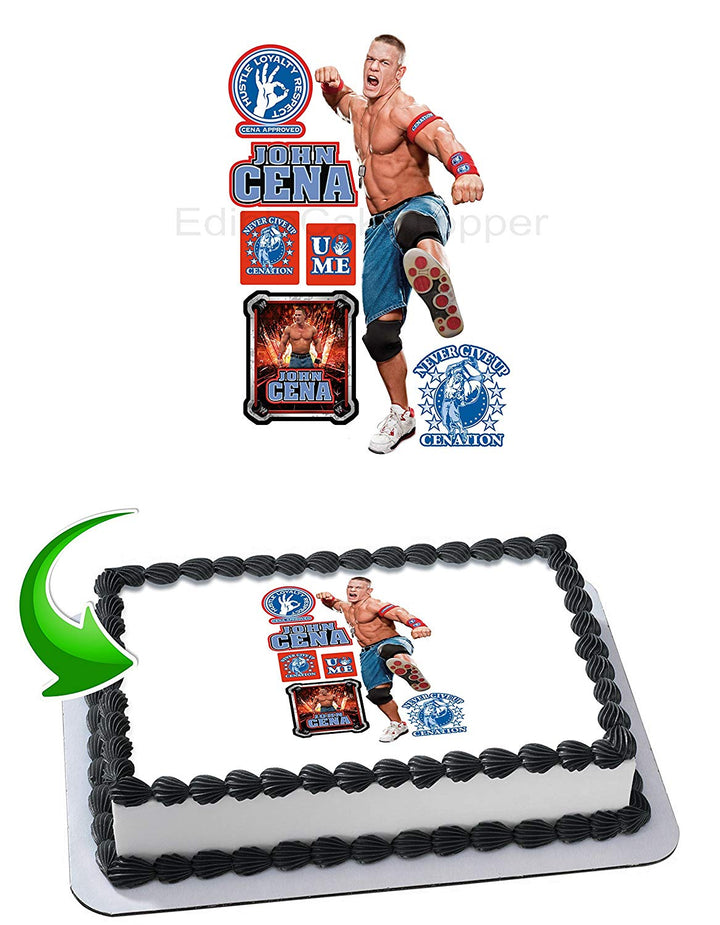 John Cena WWE Edible Cake Toppers