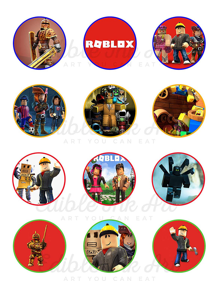 Robox Kids Gamers Edible Cupcake Toppers