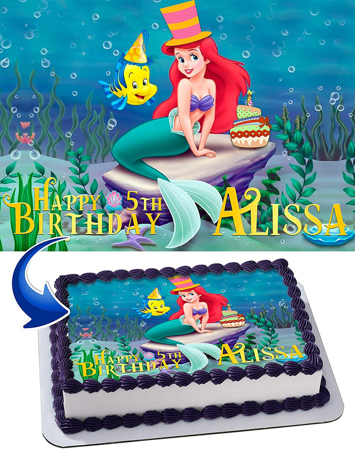 The Little Mermaid Edible Cake Toppers