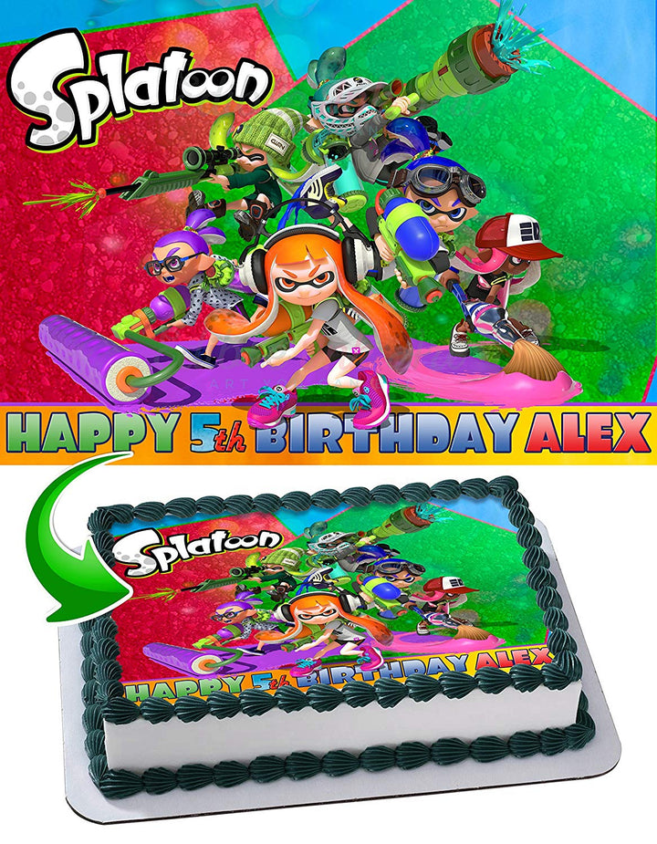 Splatoon Nintendo Edible Cake Toppers