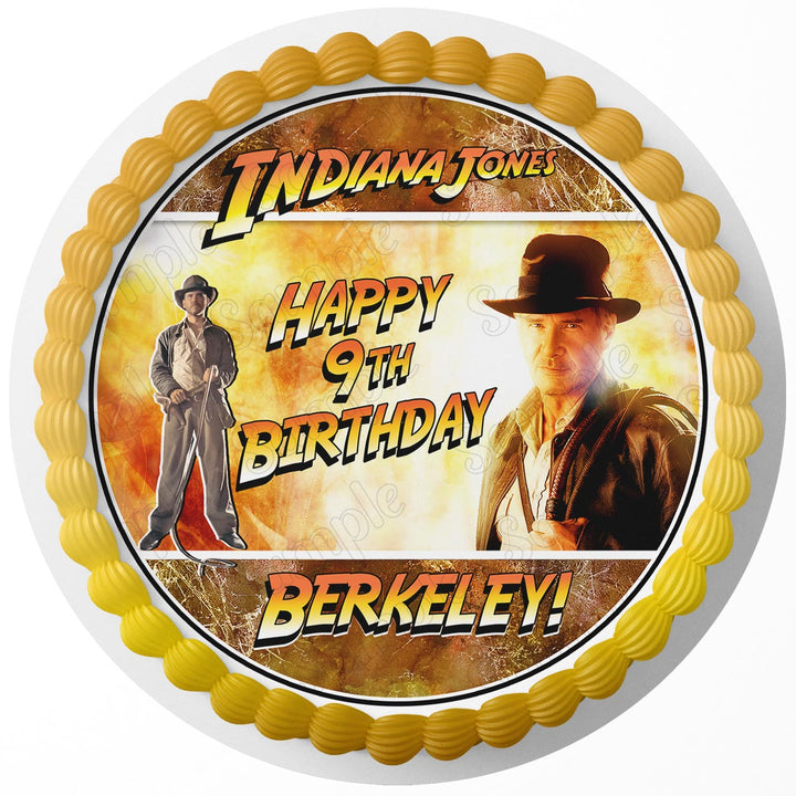 Indiana Jones Edible Cake Toppers Round