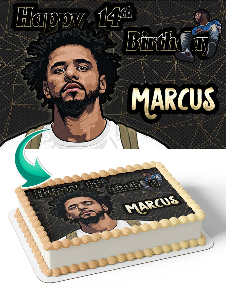 J Cole Edible Cake Toppers