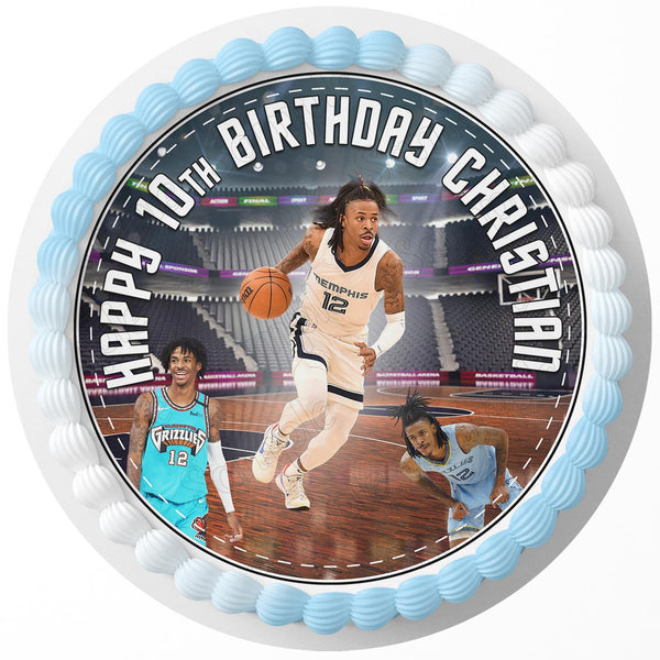 Ja Morant Grizzlies Basketball Edible Cake Toppers Round