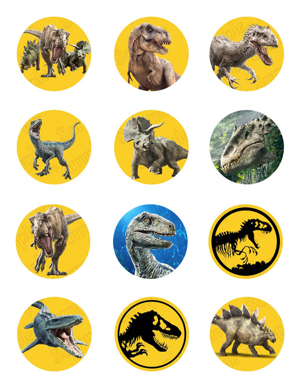 Jurassic World Dino Edible Cupcake Toppers