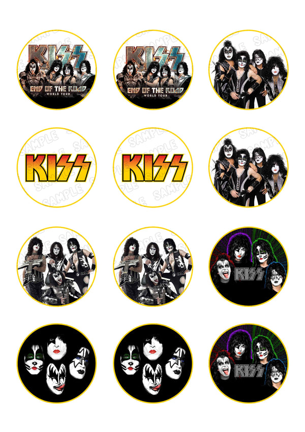 Kiss Edible Cupcake Toppers