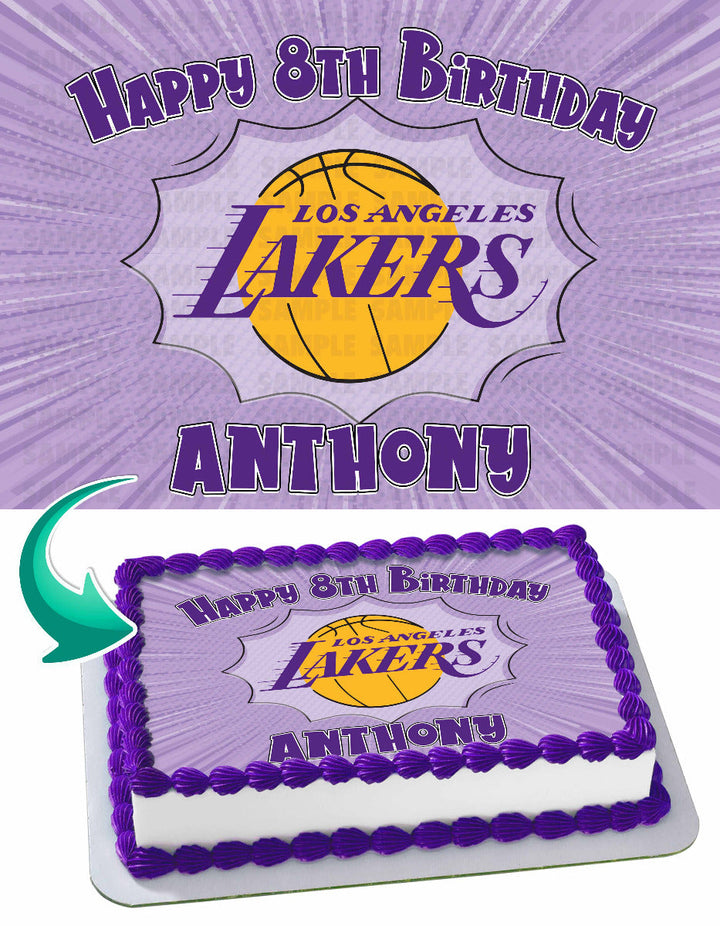 Los Angeles Lakers Edible Cake Toppers