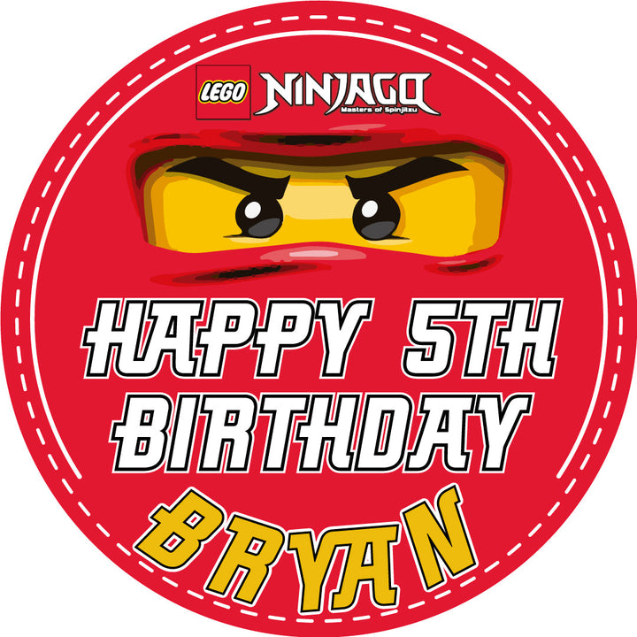 Legho Ninjago Edible Cake Toppers Round