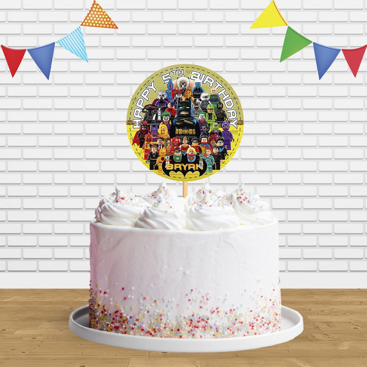 Bricks Blocks Super Hero Cake Topper Centerpiece Birthday Party Decorations CP348