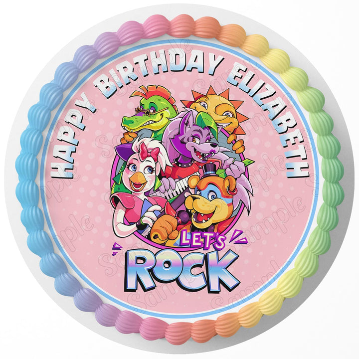 Lets ROCK Security Breach FNaF Edible Cake Toppers Round