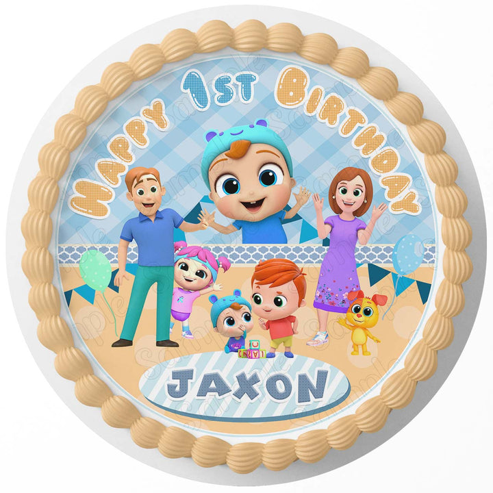 Little Angel Kids Edible Cake Toppers Round