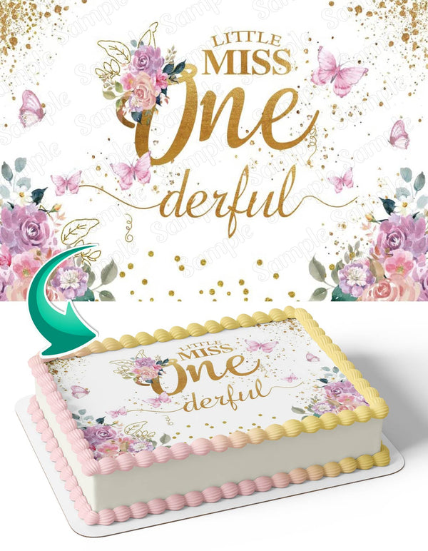 Little Miss Onederful Edible Cake Toppers