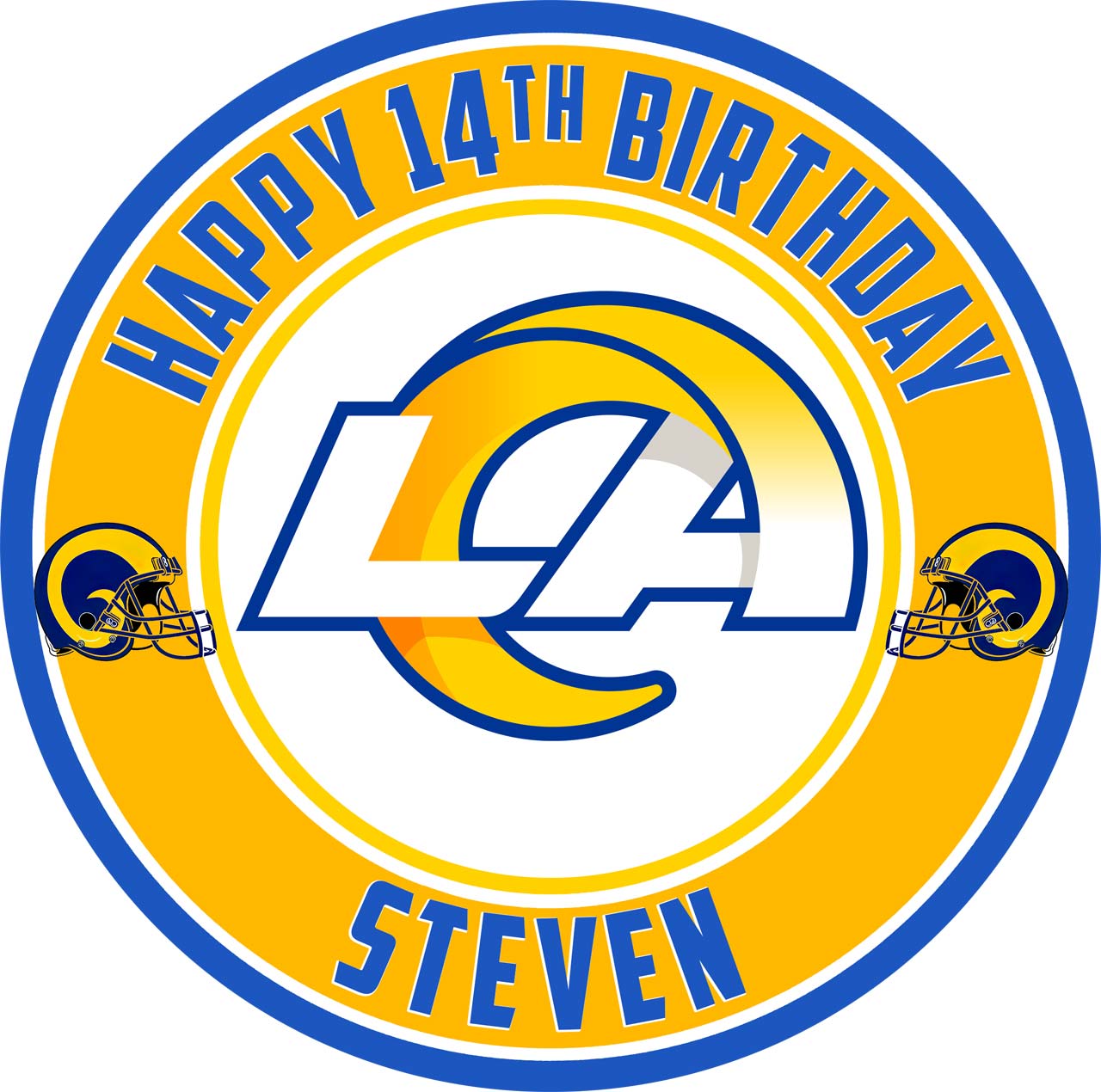 Los Angeles Rams Edible Cake Toppers Round – Ediblecaketopper