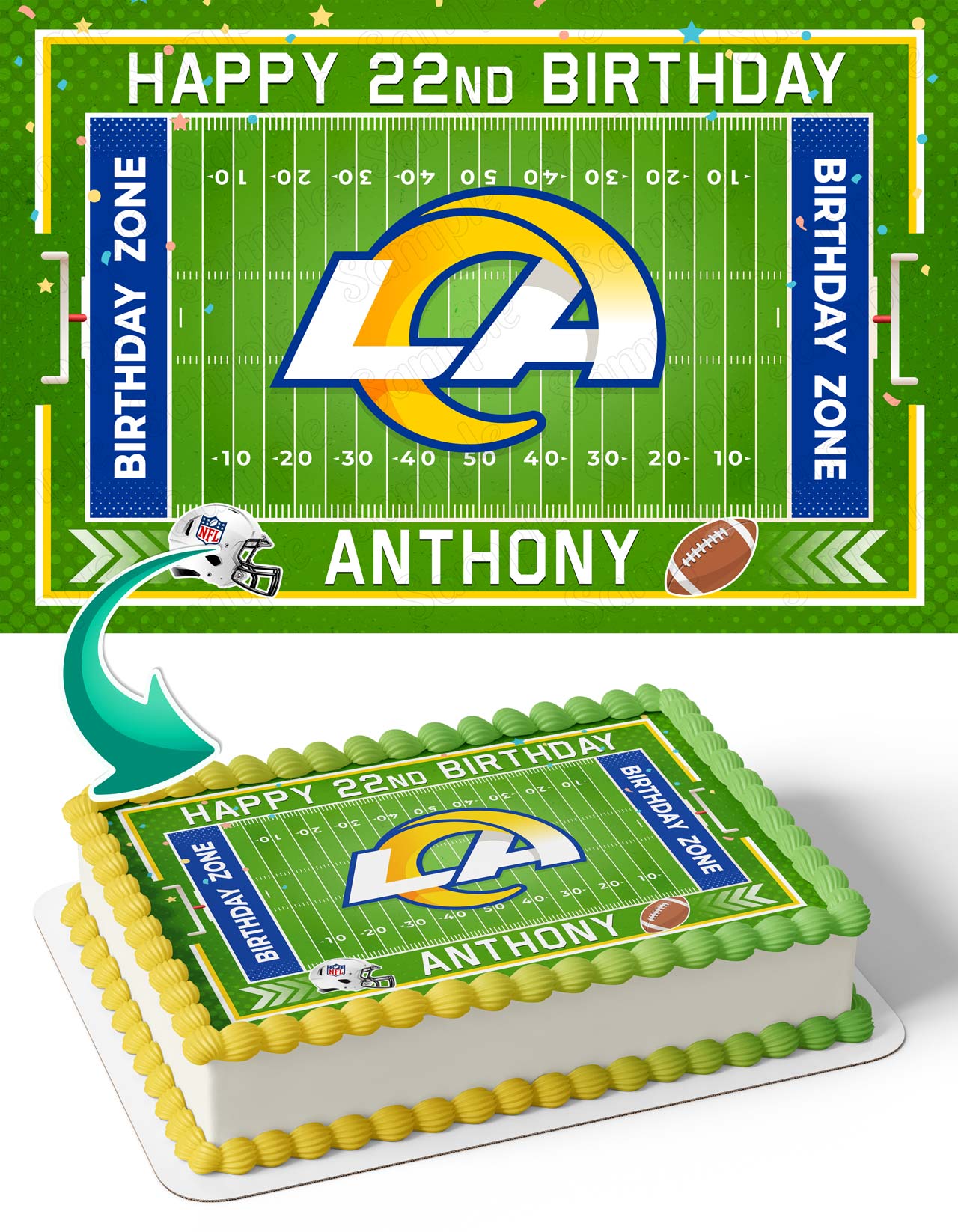 Los Angeles Rams Edible Cake Toppers – Ediblecaketopper