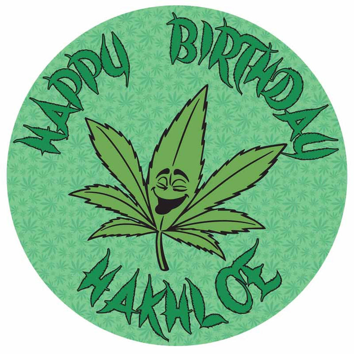 Marijuana Edible Cake Toppers Round