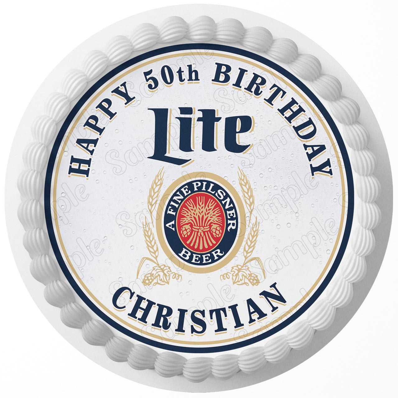 Beer Lovers Fan Edible Cake Toppers Round – Ediblecaketopper