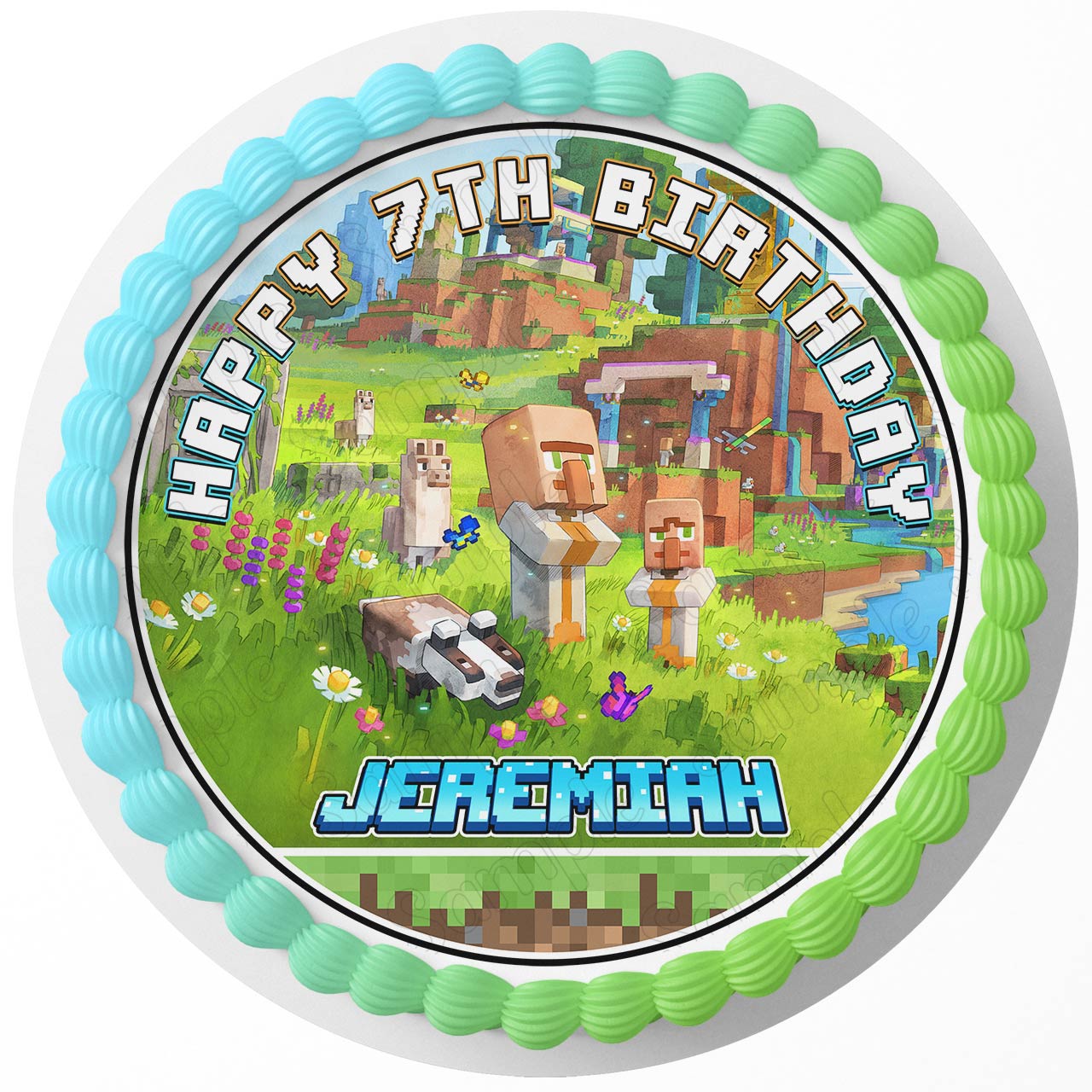 Craft Kids Blocks Game Legends EF Edible Cake Toppers Round ...
