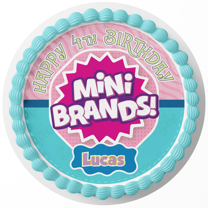 Mini Brands Kids Fun Edible Cake Toppers Round