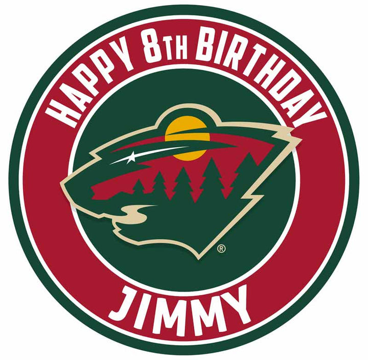 Minnesota Wild Edible Cake Toppers Round