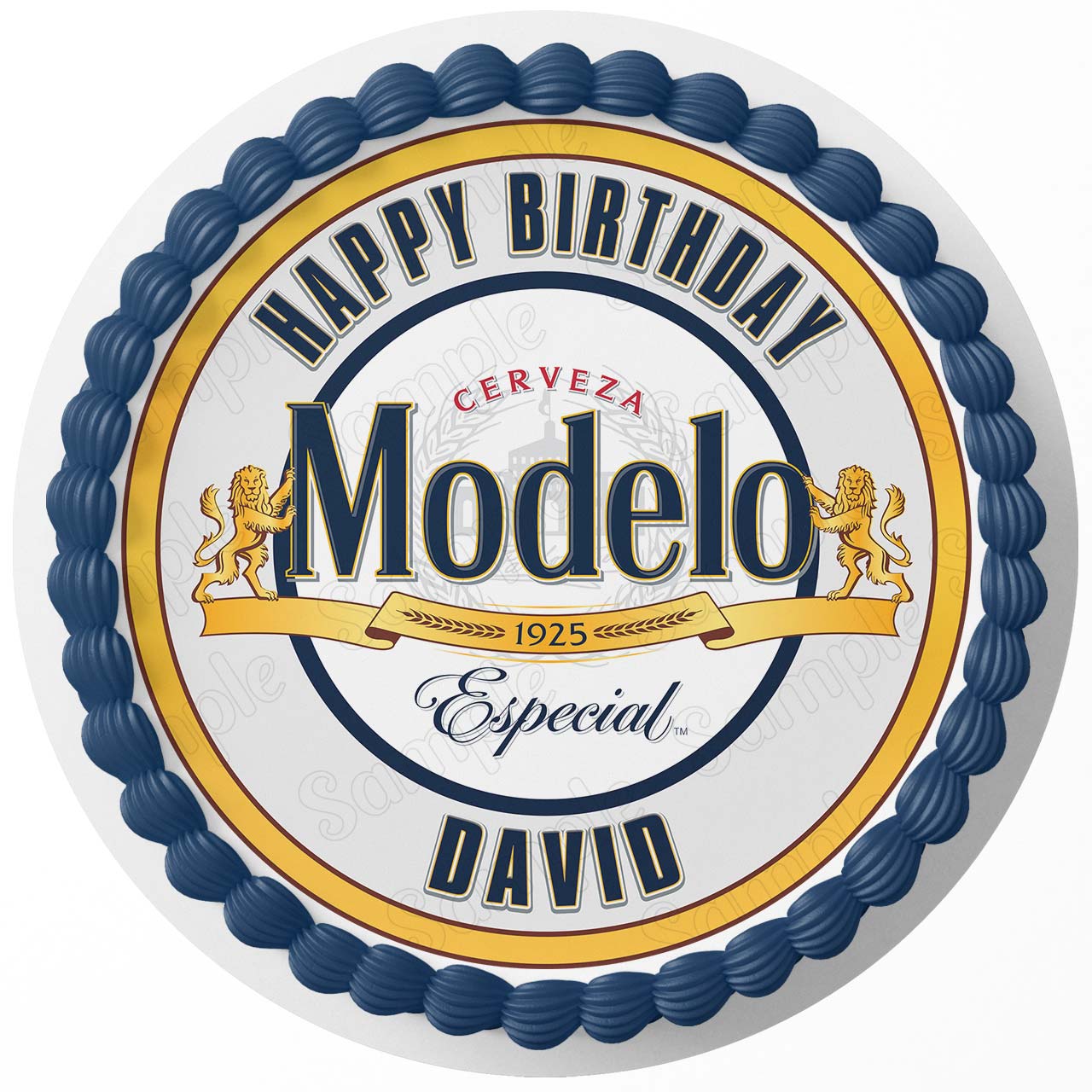 Modelo Especial Beer Edible Cake Toppers Round – Ediblecaketopper