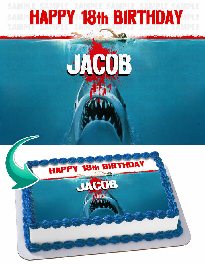 Jaws Movie Edible Cake Toppers