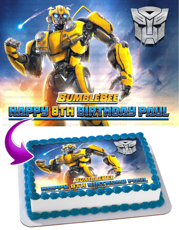 Transformers Bumblebee Edible Cake Toppers