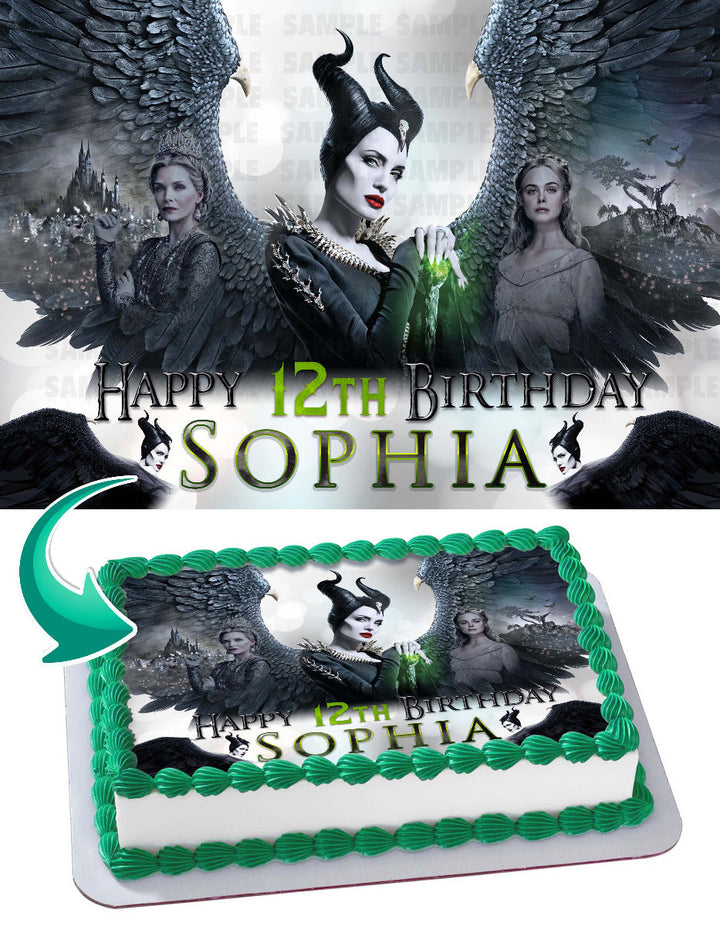 Maleficent Mistress of Evil Game Edible Cake Toppers