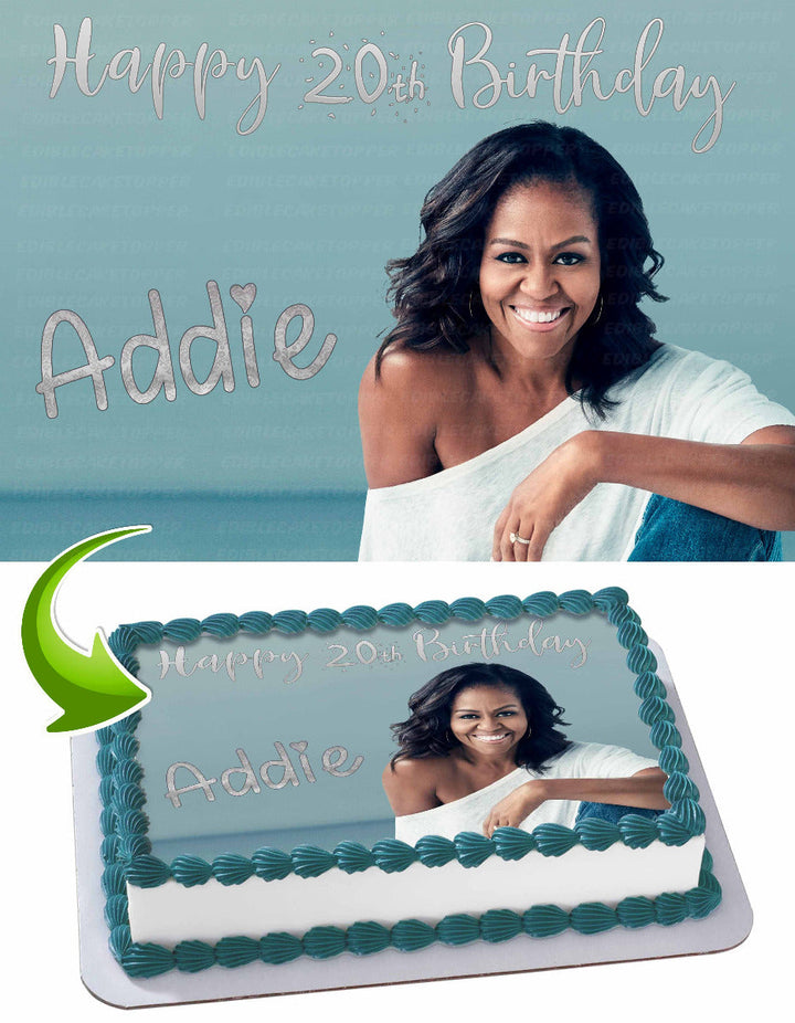 Michelle Obama Edible Cake Toppers