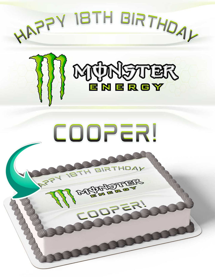 Monster Energy Edible Cake Toppers