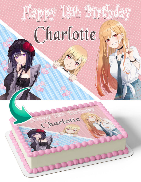 My Dress Up Darling Kitagawa Marin Edible Cake Toppers