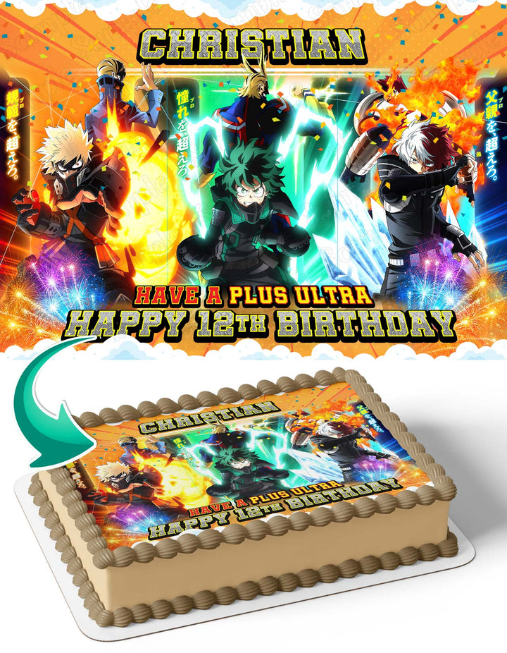 My Hero Academia World Heroes Mission MW Edible Cake Toppers