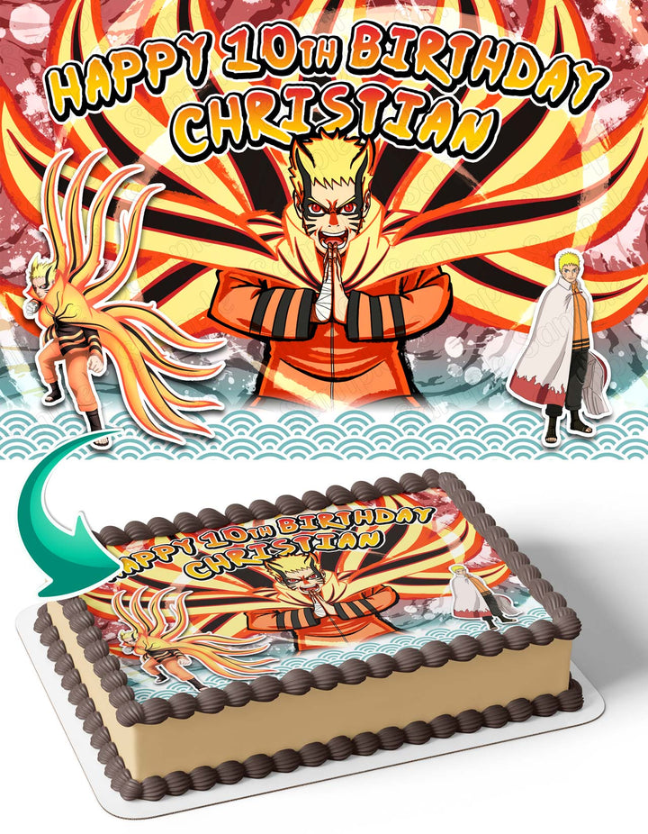 Naruto Baryon Mode Edible Cake Toppers