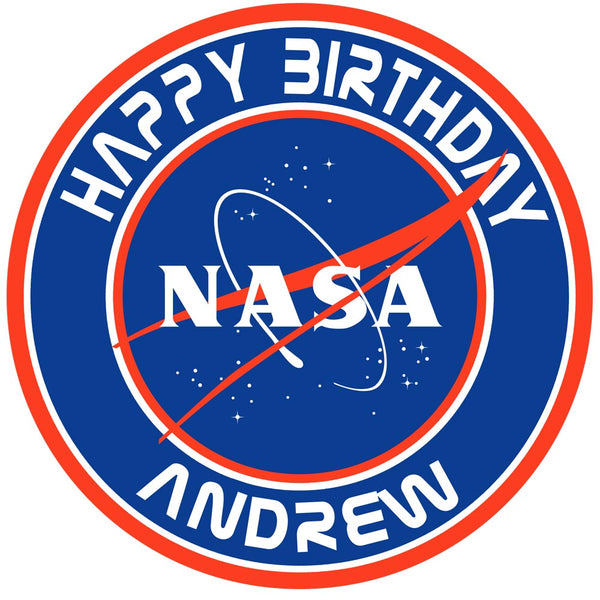 Nasa Space Edible Cake Toppers Round